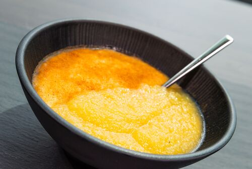 Milchreis mit Apfelmus und Zimt-Zucker